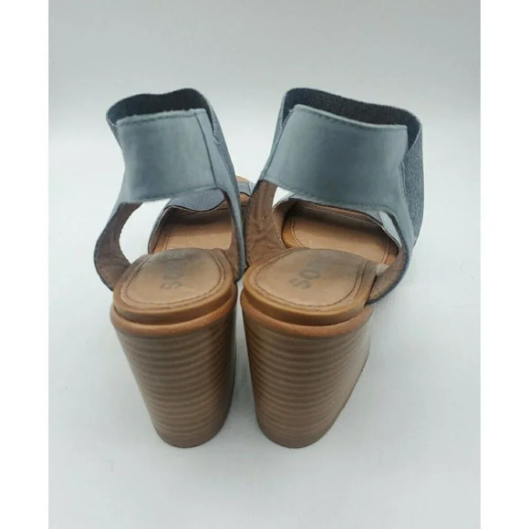 Sorel Nadia™Womens Sorel Cinder Gray Leather Sandals NL3614 050 Size 7 - Picture 5 of 8